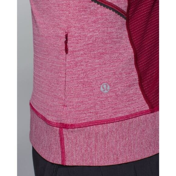 LULULEMON Run For Gold 1/2 Zip Size 4 Heathered Bumble Berry - Picture 7 of 13